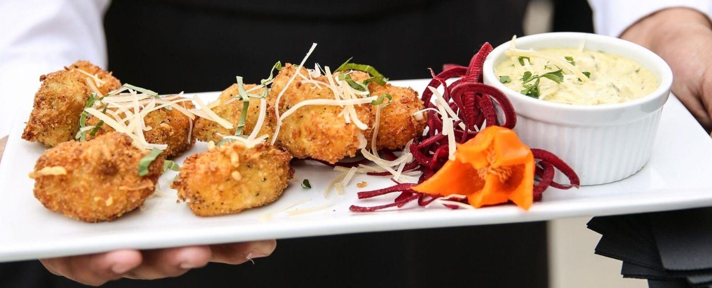 Plated hors d'oeuvres served at Gaillardia Country Club