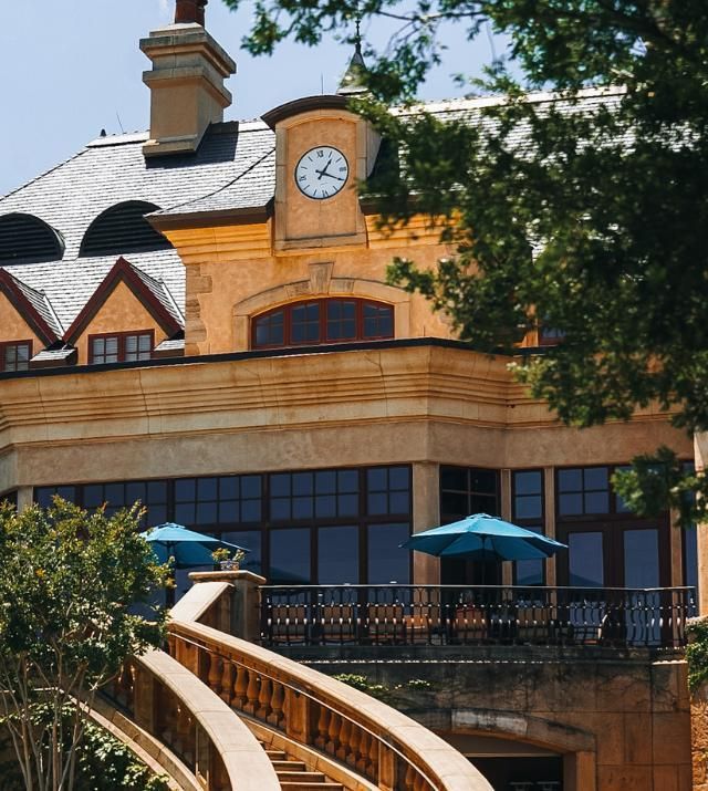 The Gaillardia clubhouse clock tower